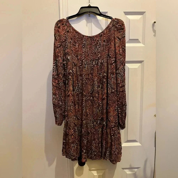 NICHOLAS Devan Gathered Snake-Print Crepe Mini Dress Size 10 - Picture 3 of 7